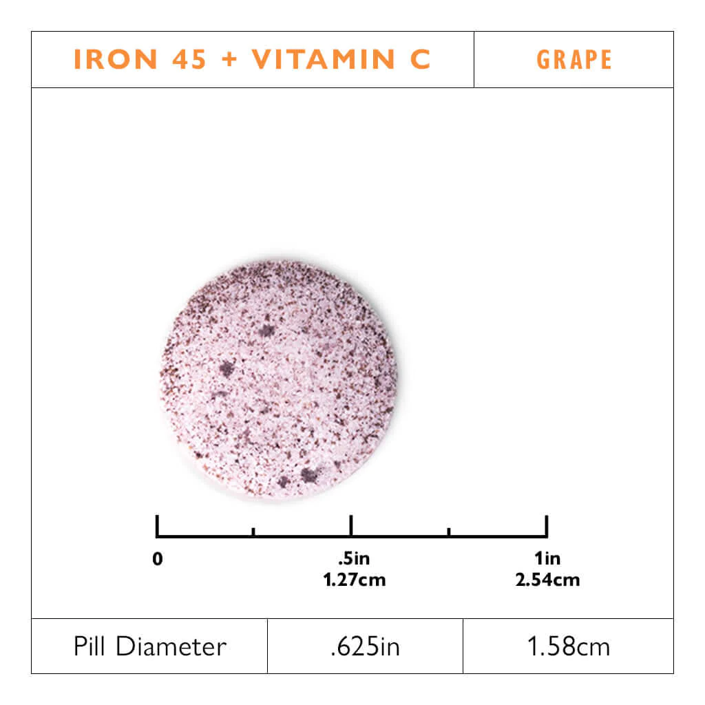 Iron + 45 (N30 საღეჭი აბი)